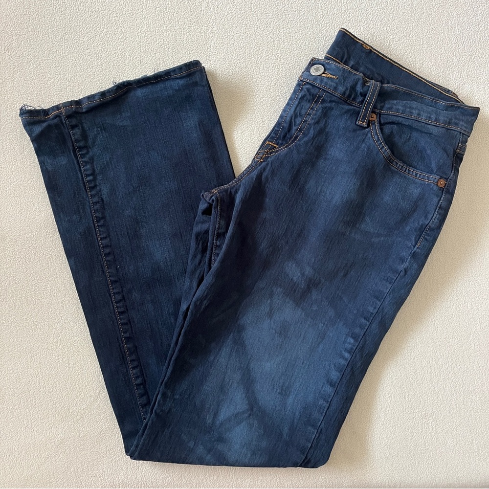 Lucky Brand W’s Low Rise Dungarees CeneMontesano Tie Dye Acid Washed Denim Jeans